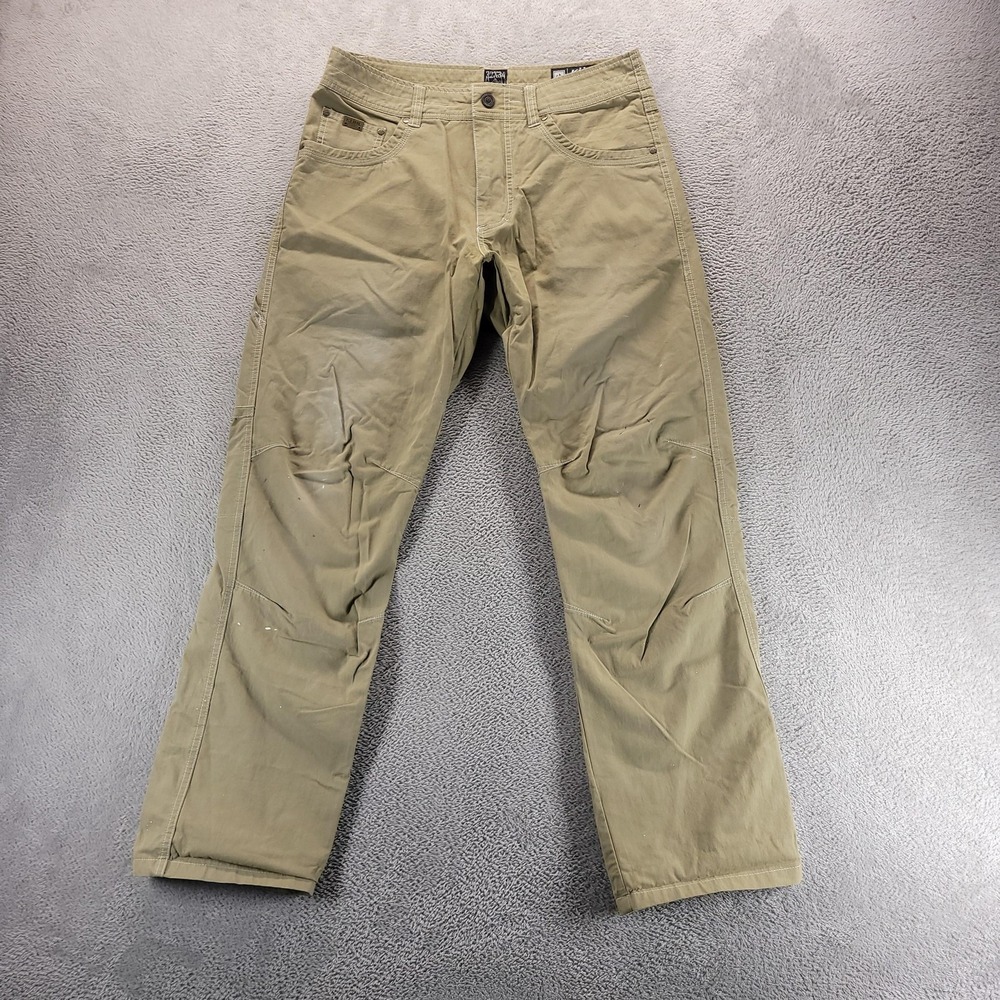 Kuhl Pants Mens 32x34 Tan Revolvr Relaxed Fit Canvas Hiking Outdoor Workwear